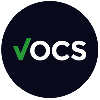 VOCS logo with white border